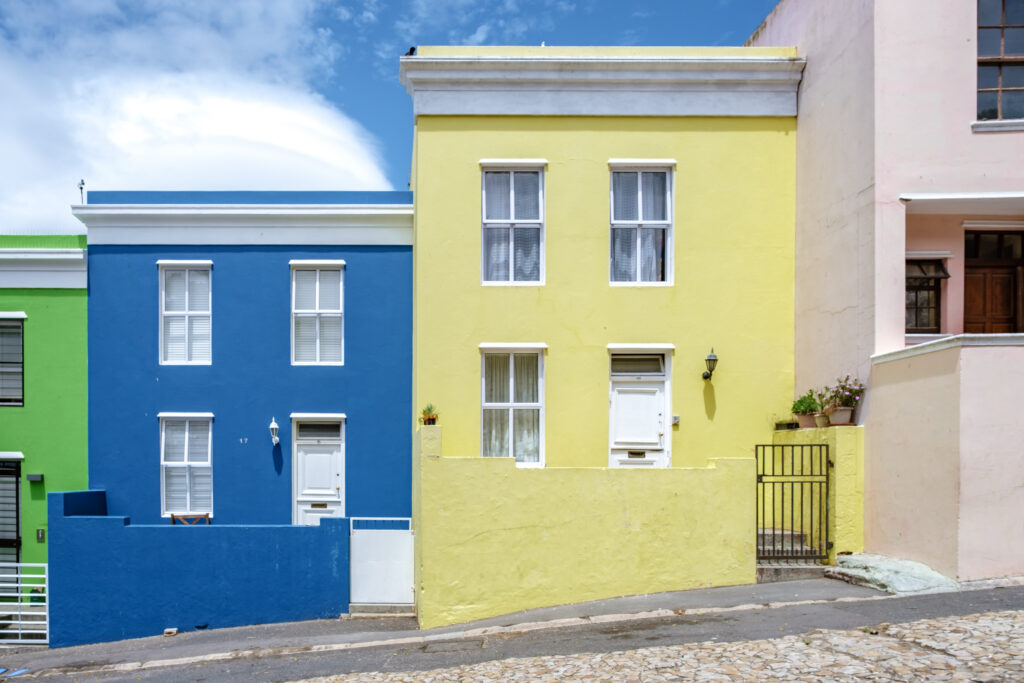 Bo Kaap Township in Cape Town, colorful house in Cape Town South Africa